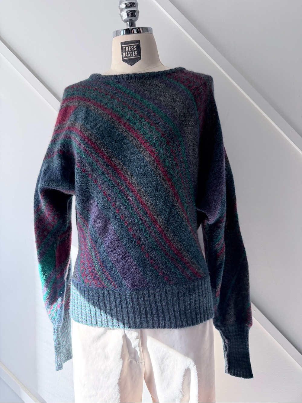 Vintage Bogner Sweater Mens 36 Medium Pullover Wool Mohair Fun Multicolor Ski